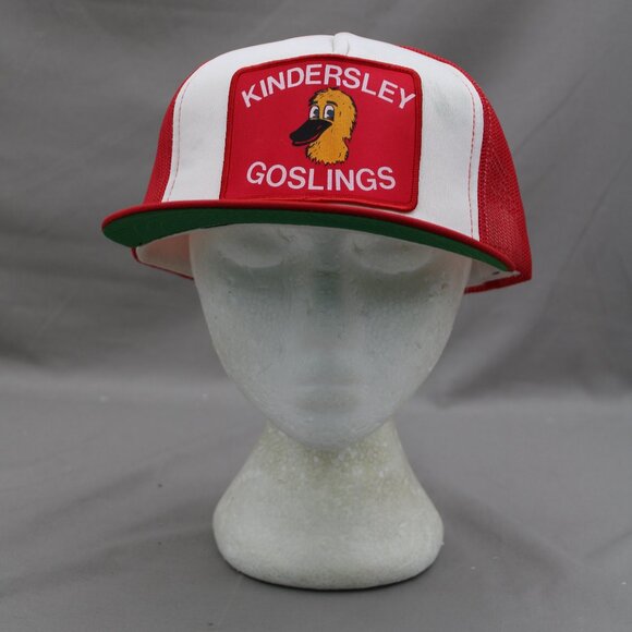 Vintage Trucker Hat - Local Hockey Team Kindersley Goslings - Huge Patch !!! - Picture 1 of 8